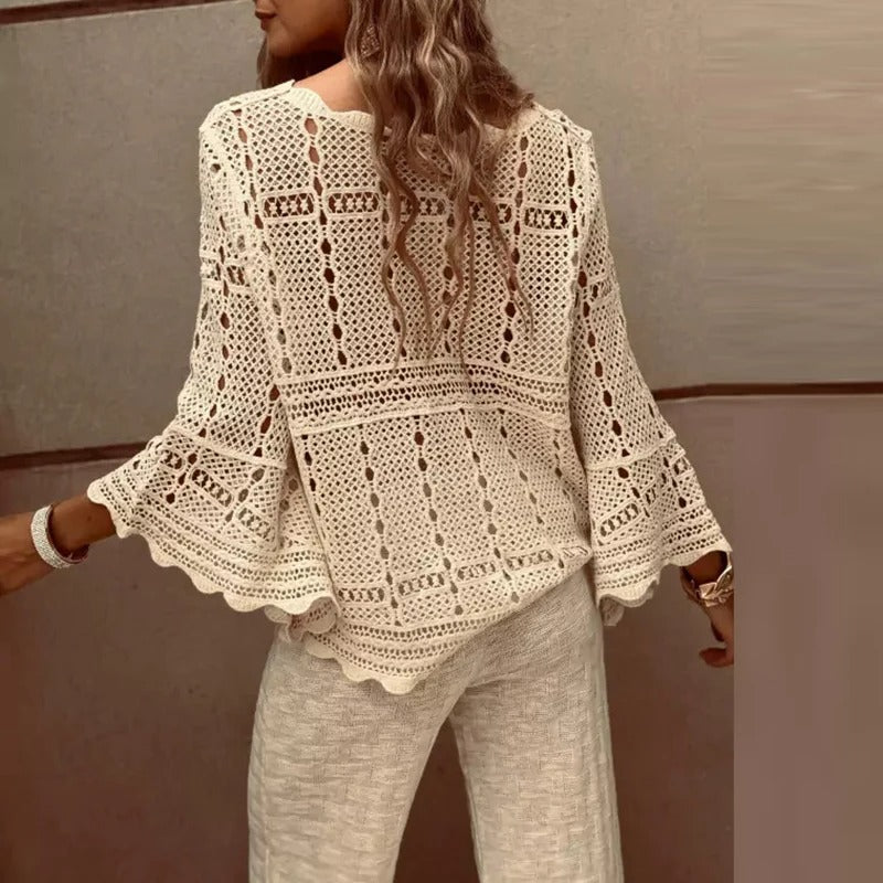 Océane Dubois® | La Blouse Crochet Bohème Chic