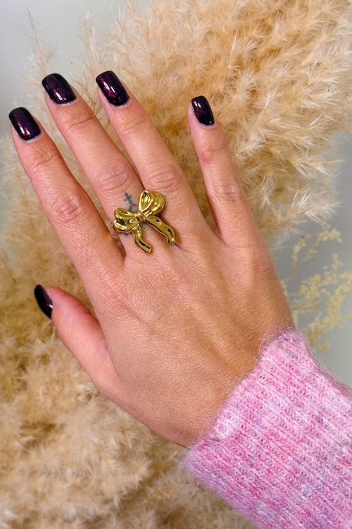 Bague Grand Noeud Doré