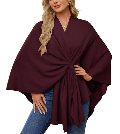 Poncho châle doux et élégant pour des couches confortables et chics