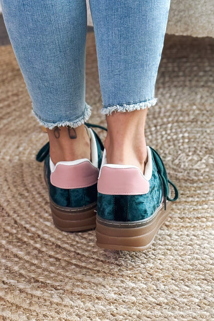 Basket Addax Vert/Rose Bi-Matières