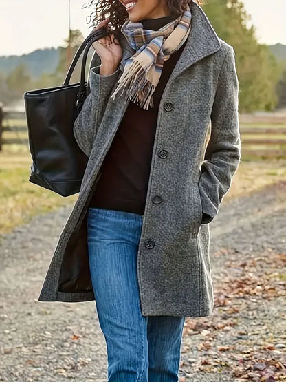 Aline™ | Manteau Long Casual en Laine