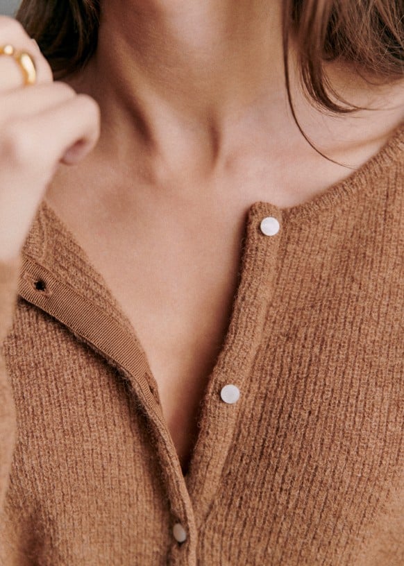 Cardigan en maille héritage confortable