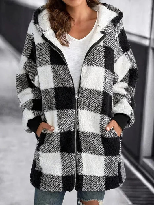 Sarah™ | Manteau Oversize à Carreaux