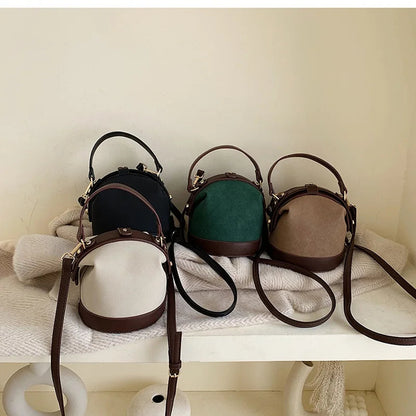 Sac à main seau épaule rétro chic