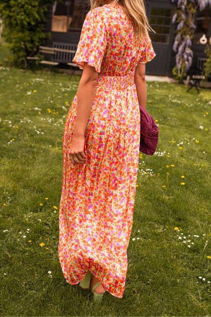 Pauline - Longue Robe à Motif Floral