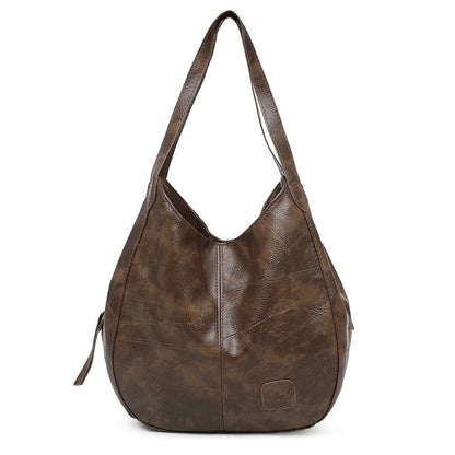 Sac fourre tout en cuir vieilli