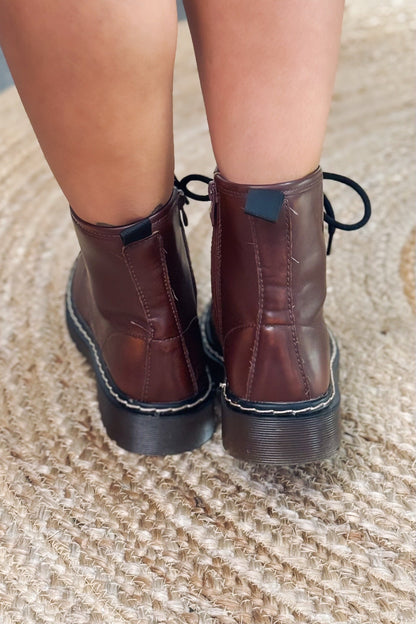 Bottine Style Doc Brun