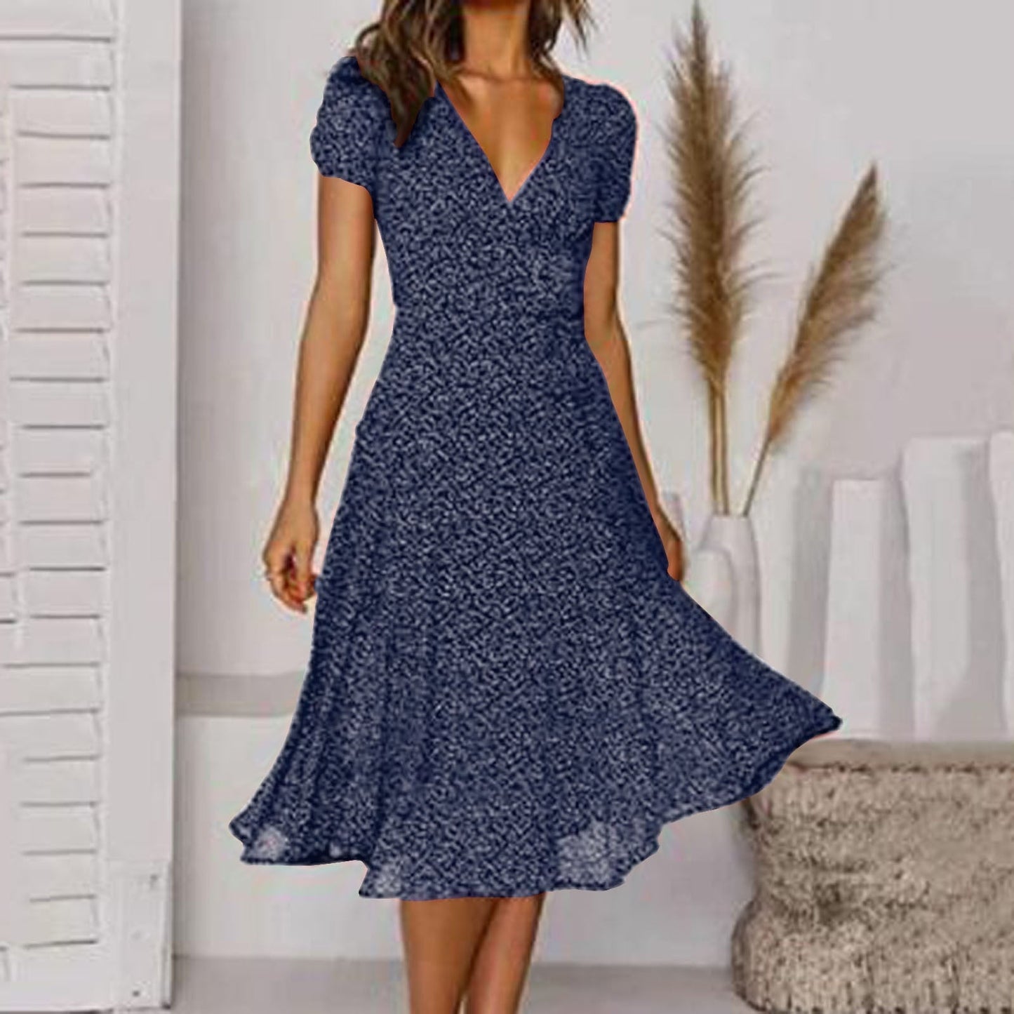 Robe d'été chic pour femme en tissu léger - Disponible en 7 couleurs