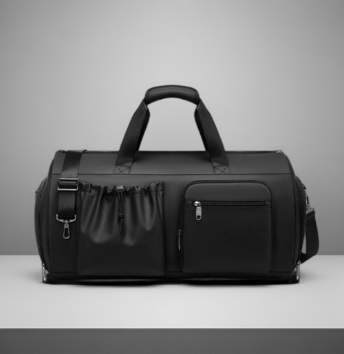 Sac bowling en cuir noir