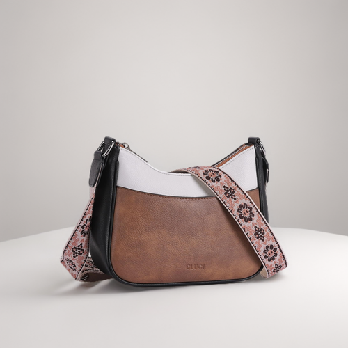 Sac à bandoulière à motifs en cuir