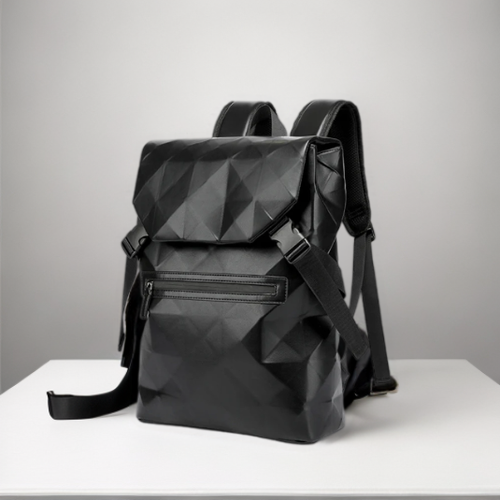 Sac à dos moderne homme en cuir noir