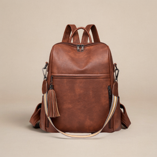 Sac à dos femme en cuir style indien