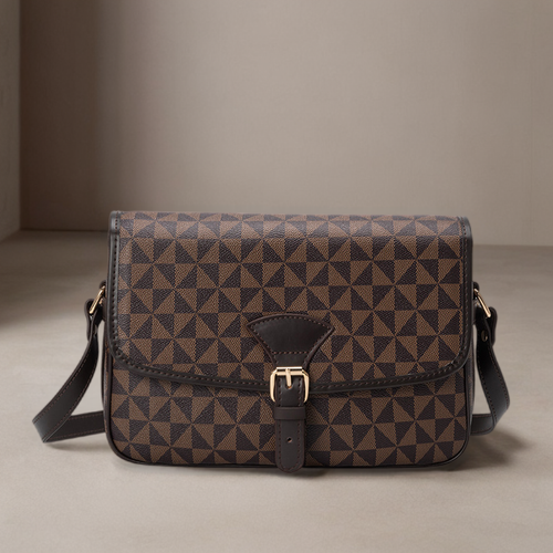 Sac à bandoulière en cuir à motifs