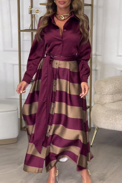 Emma™ | Robe Élégante à Rayures