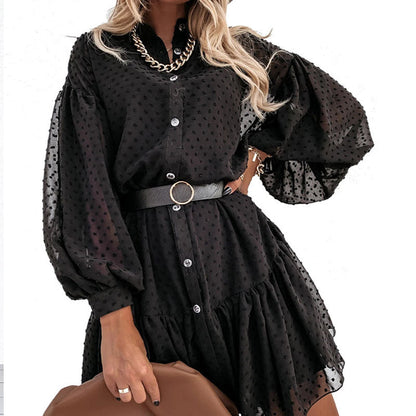 Robe-Chemise Noir Élite