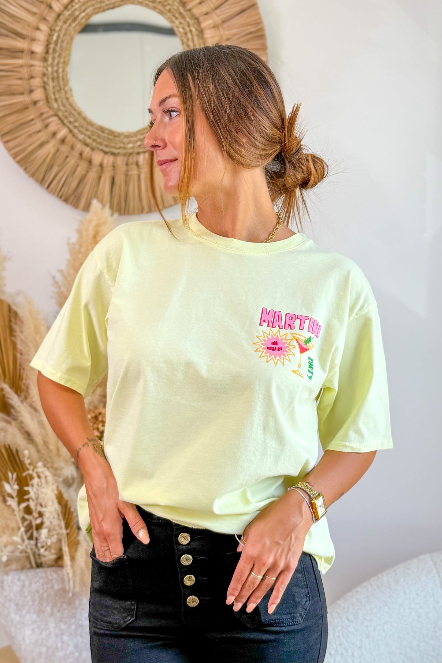 T-Shirt " Martini" Jaune