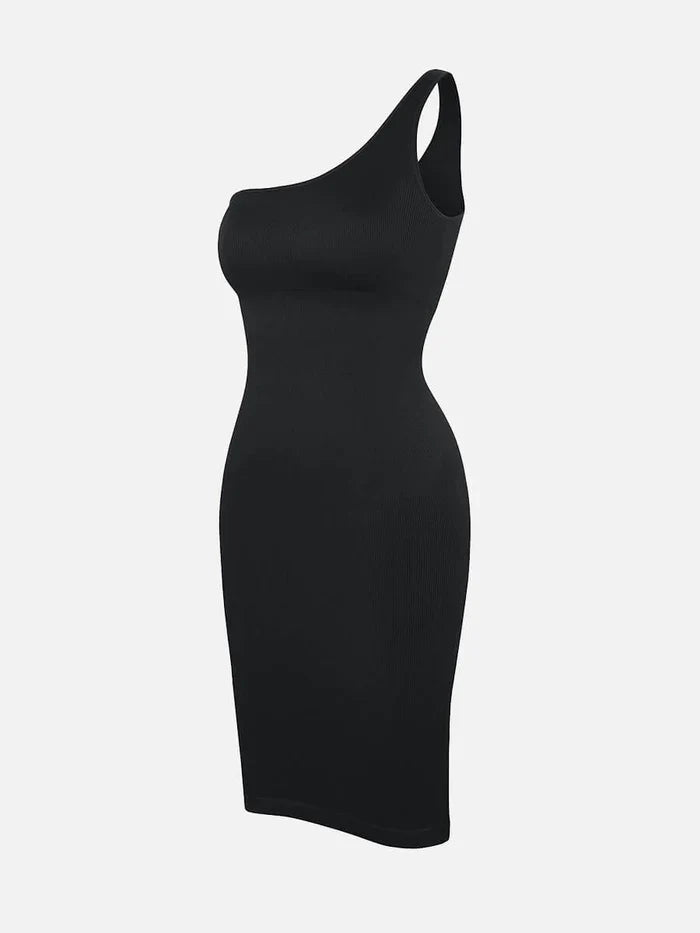 Riba® – Robe Sculptante Asymétrique à Épaule Unique