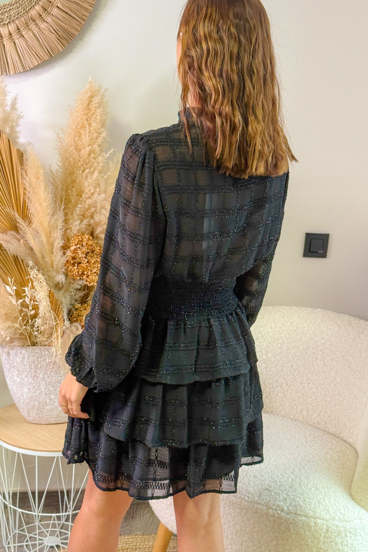 Robe à Volant Tumy Noir