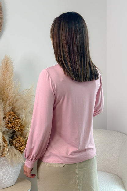 Sous Pull Hazel Col Montant Rose
