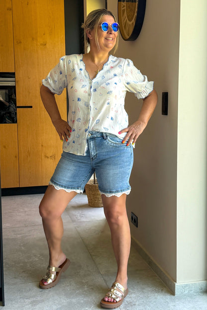 Short En Jeans KS9137 Bleu GT