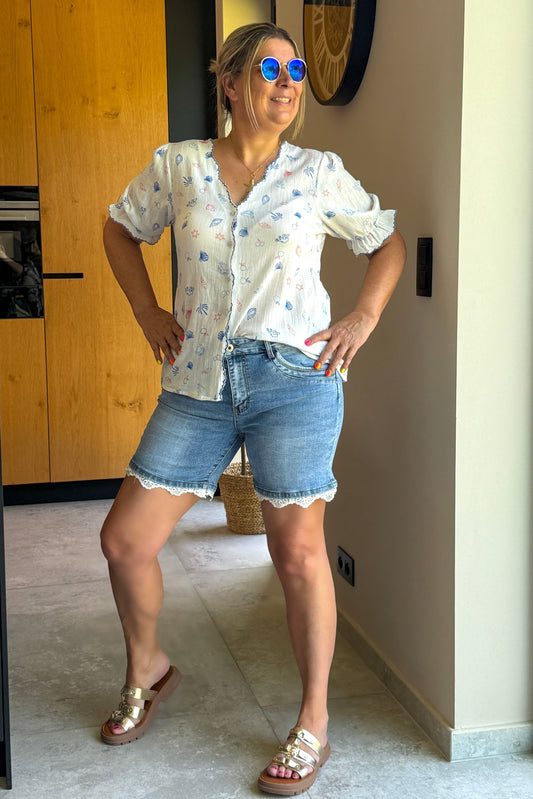 Short En Jeans KS9137 Bleu GT