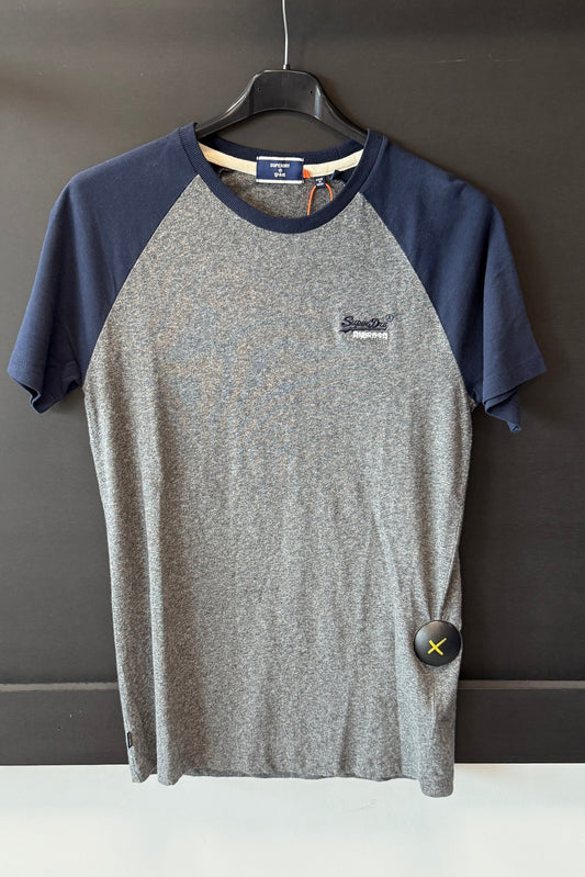 T-shirt Baseball Bleu Marine/Gris