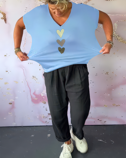 Aimée™ | Shirt à manches courtes et col en V