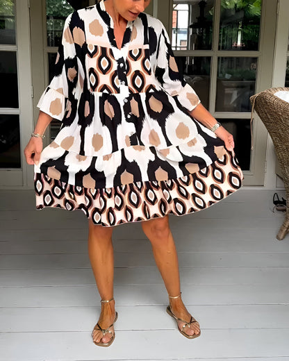 Camille™ | Robe Midi Imprimée