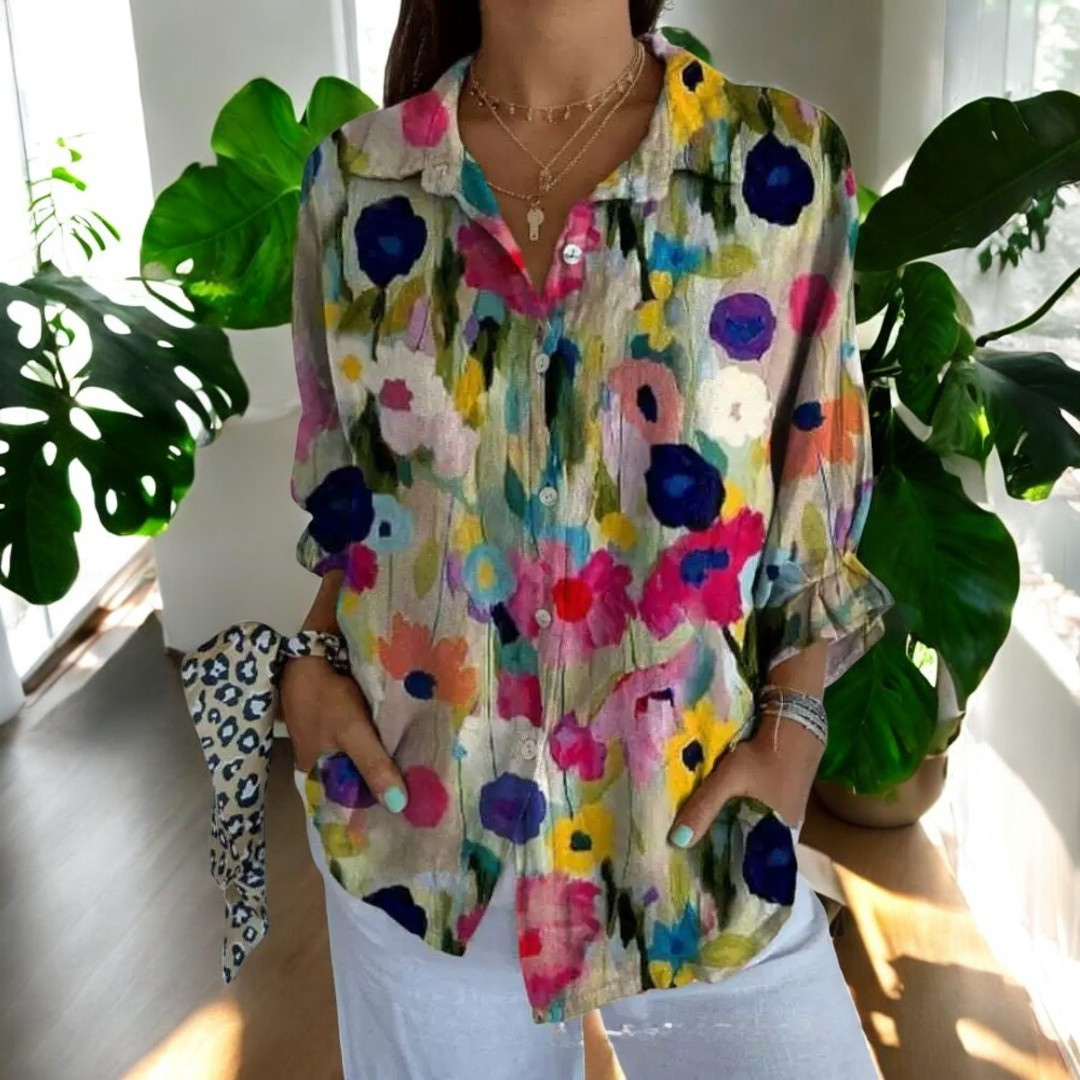 Anie™ | Blouse Vintage Élégante en Imprimé Floral