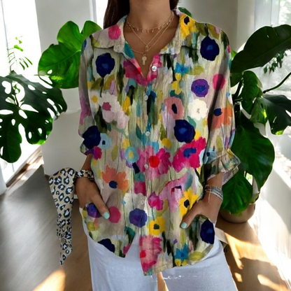 Anie™ | Blouse Vintage Élégante en Imprimé Floral