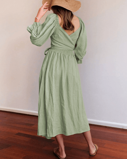 Tana | Robe Française à Manches Volantes