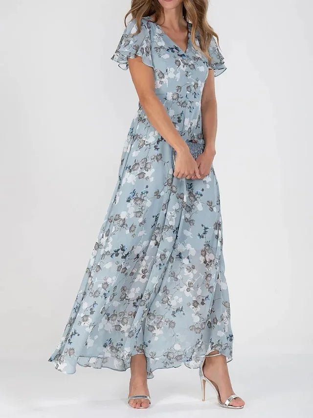 Kaitlyn | Élégante Robe Maxi à Fleurs
