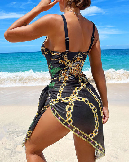Darius™ | Maillot de Bain Élégant avec Jupe de Plage
