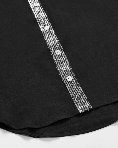 Chemise Décontracté En Paillettes
