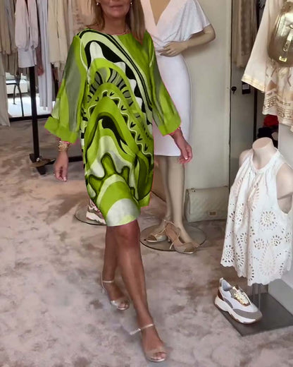 Robe Sienna Mi-Longue Imprimée