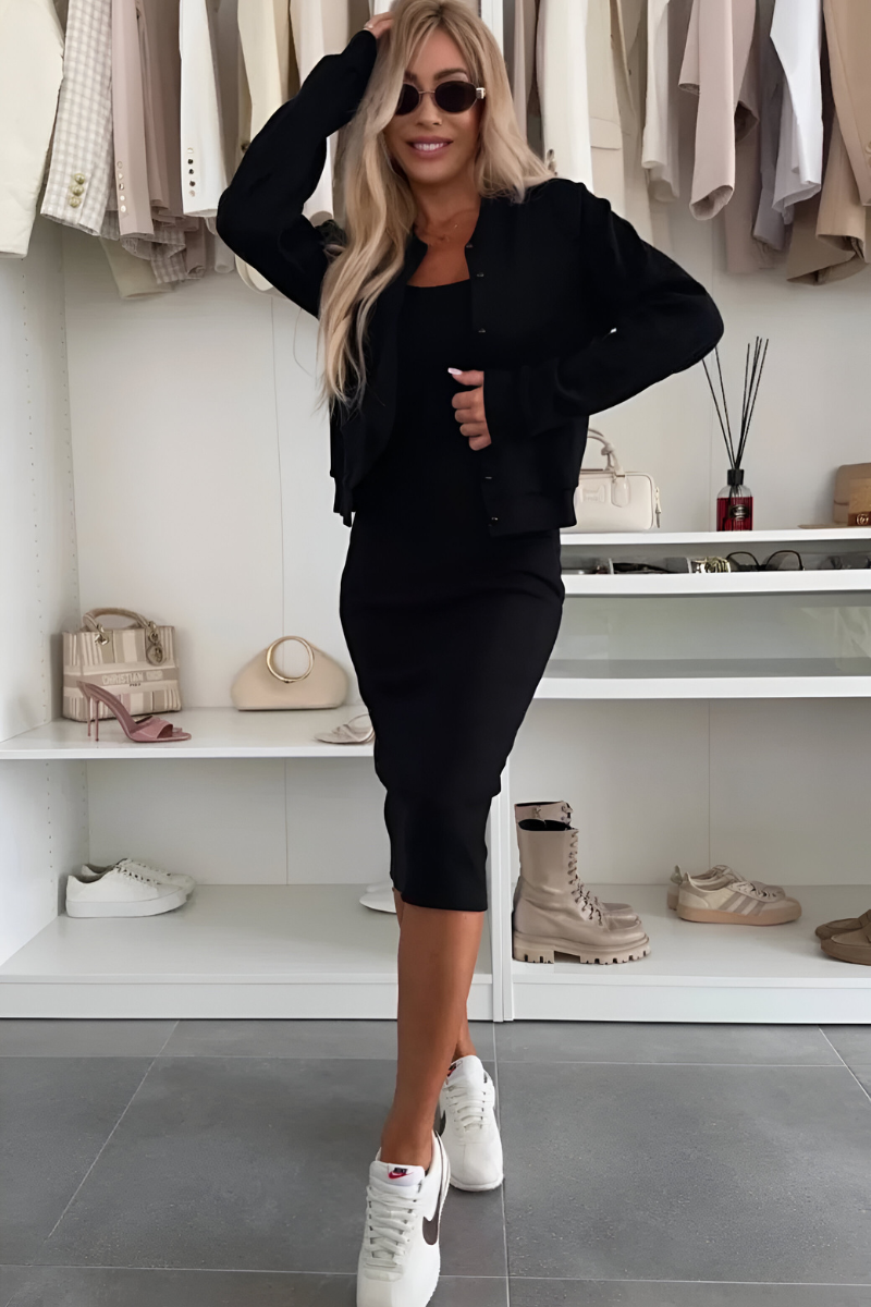Aline™ - Robe Midi + Gilet Gratuit