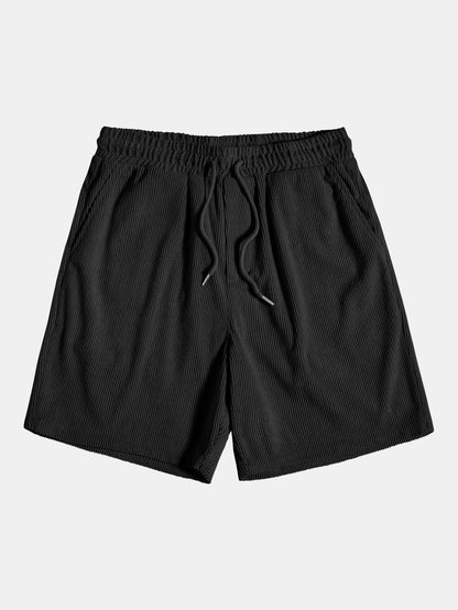 Ensemble Chemise et Short en Velours Côtelé Stylé pour Hommes