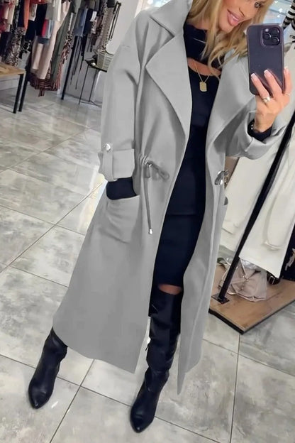 Trench-coat long décontracté et élégant