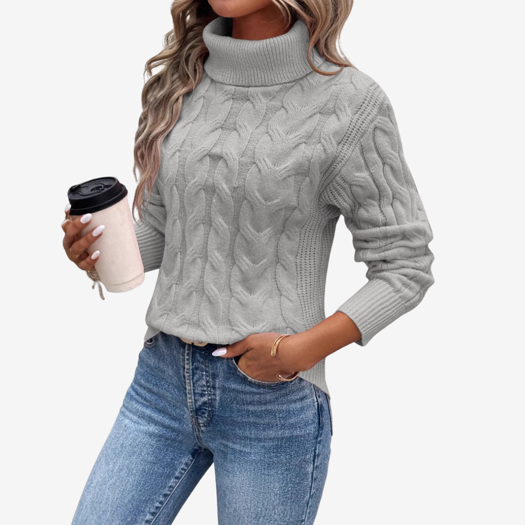 Odile™ Pull à Col Roulé Classique