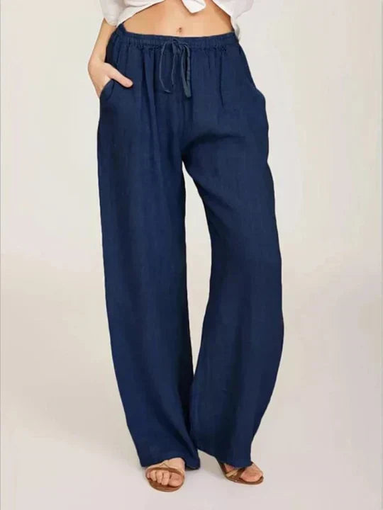 Pantalon en coton lin