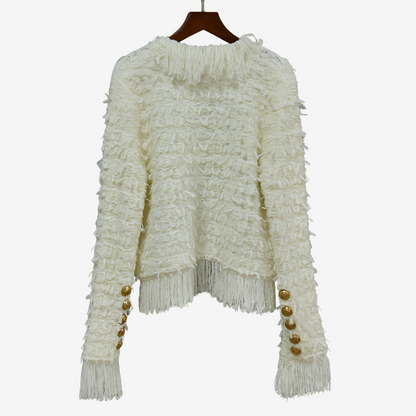 Maryvonne™ Veste Chic à Franges
