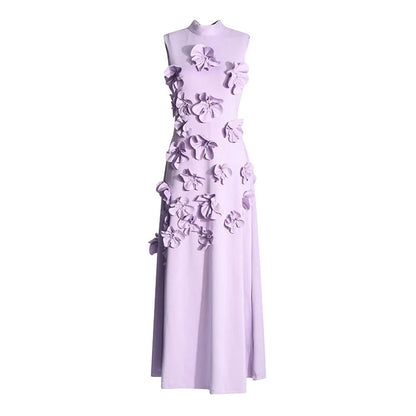 Pauline Laurent® | Longue Robe Rose À Fleurs