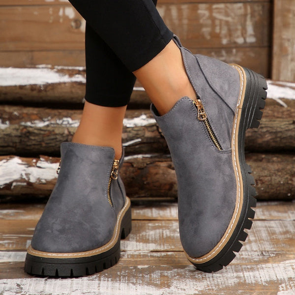 Bottes Cheville en Cuir Classiques et Chic pour Femmes