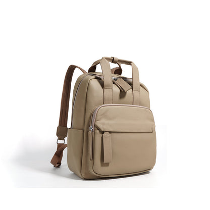 Sac à dos femme en cuir avec pochette avant
