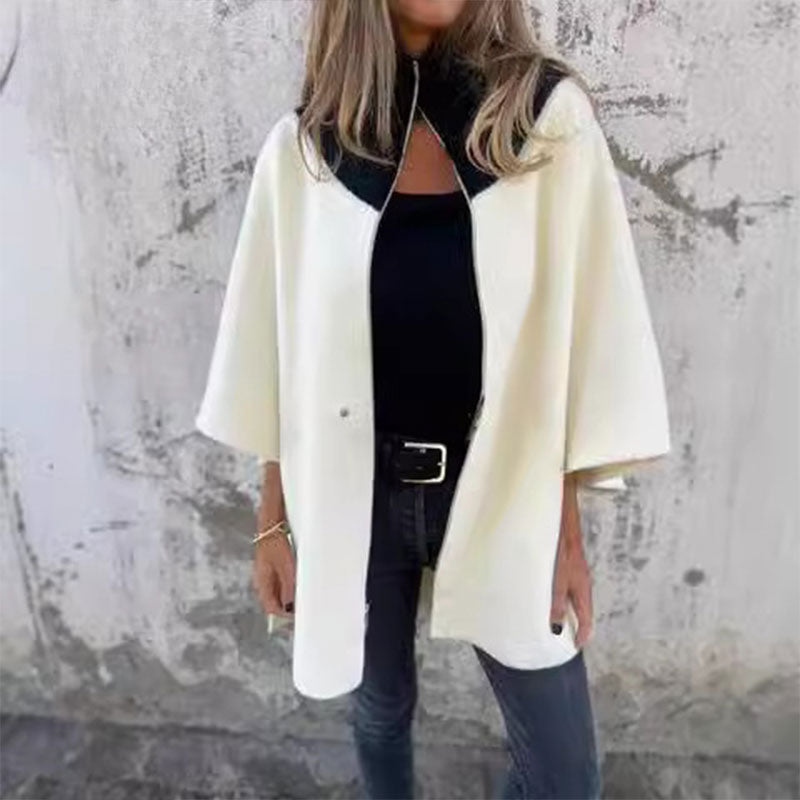 Veste Longue Bicolore Chic pour Couches Élégantes