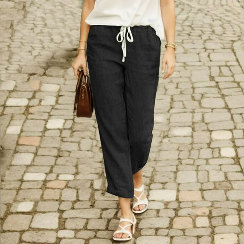 pantalon avec cordon en coton