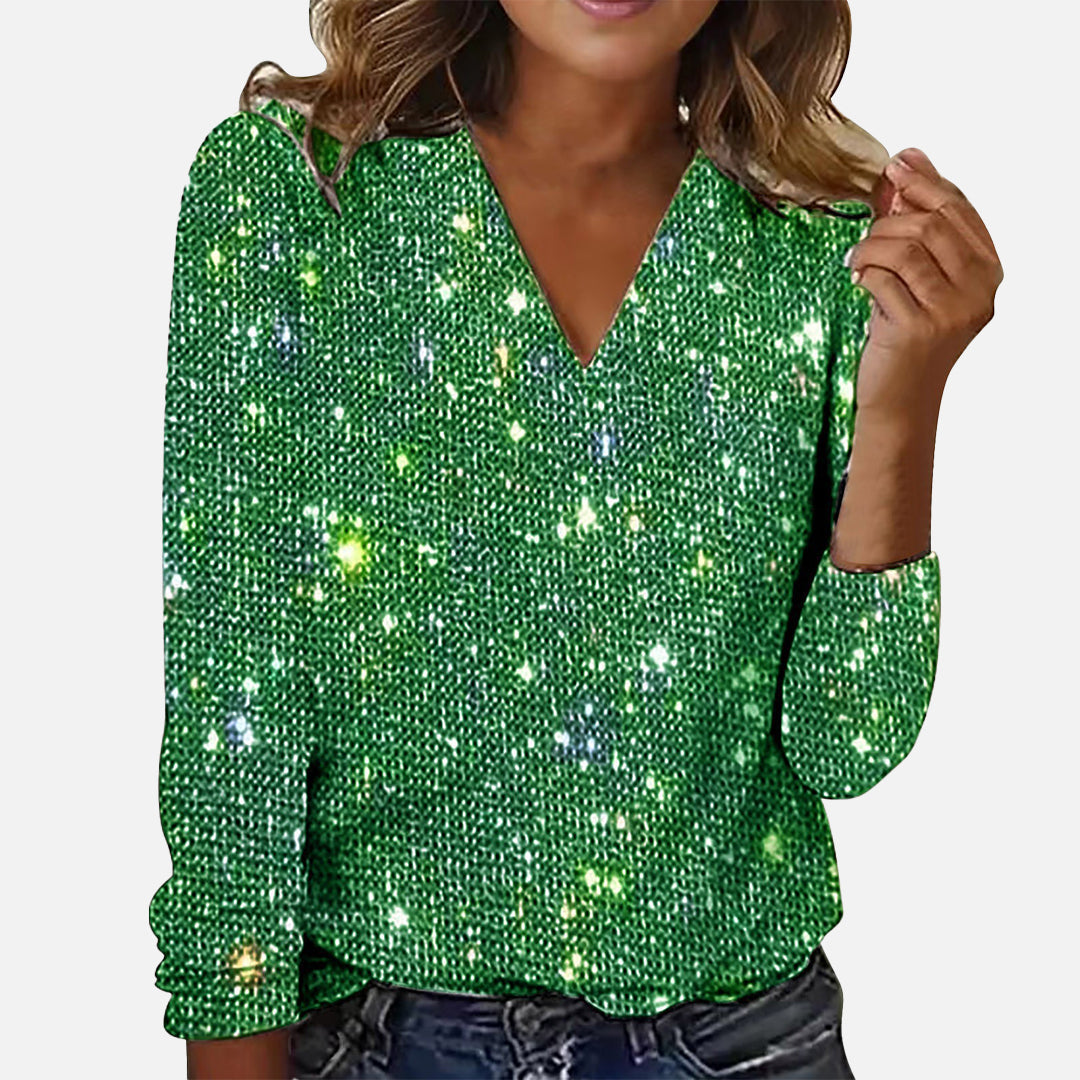 Ruby™ | Blouse Élégante en Diamant à Col V