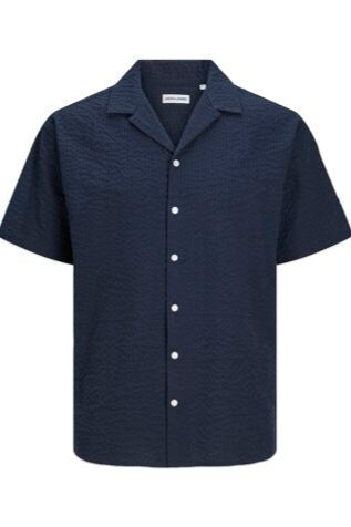 Chemise JJAydan Bleu Marine Manches Courtes