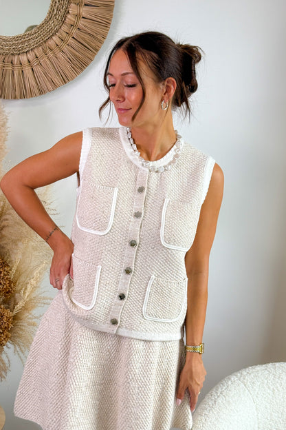 Gilet Sans Manche Patricia Beige