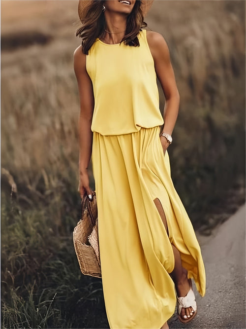 MAÏA – ROBE LONGUE SANS MANCHES